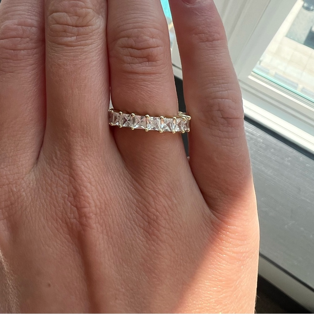 14K Gold Plated Ring with Cubic Zirconia